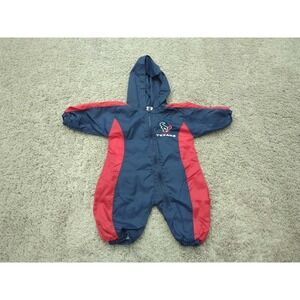 Houston Texans Full Zip Stay Napping Sleeper Infant 3/6M NFL Kids #1 Fan Blue